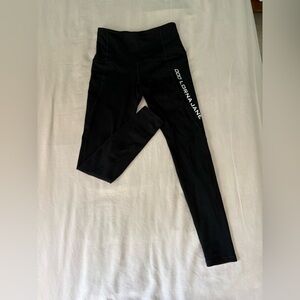 Lorna Jane Black Leggings with White Logo